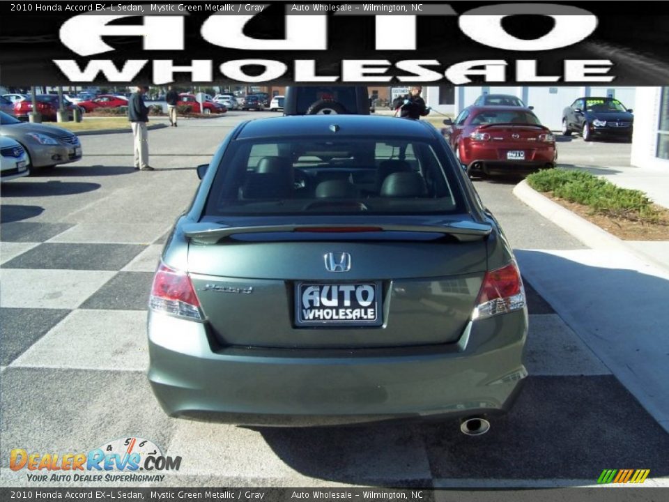 2010 Honda Accord EX-L Sedan Mystic Green Metallic / Gray Photo #3