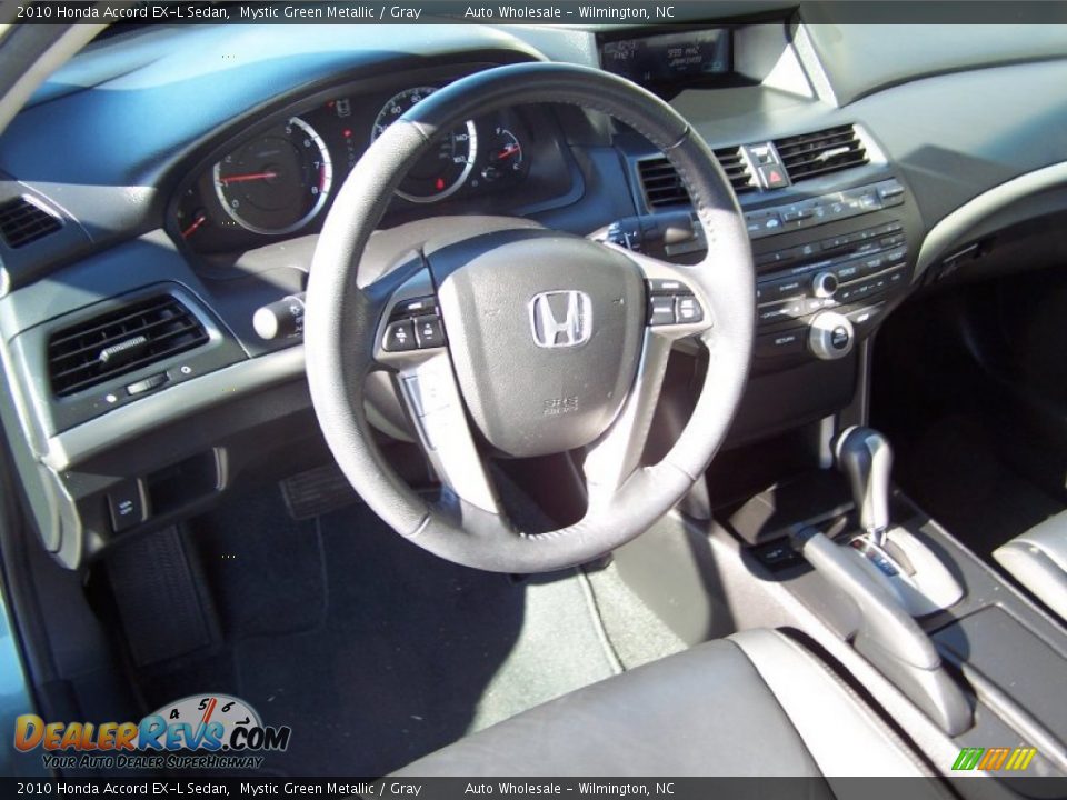 2010 Honda Accord EX-L Sedan Mystic Green Metallic / Gray Photo #9