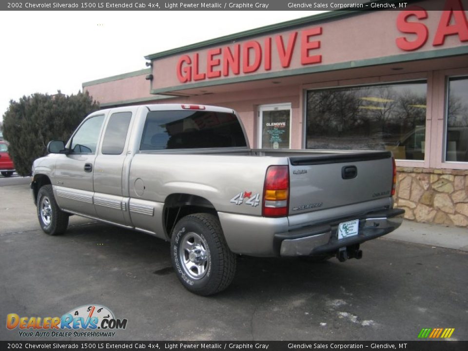 2002 Chevrolet Silverado 1500 LS Extended Cab 4x4 Light Pewter Metallic / Graphite Gray Photo #5