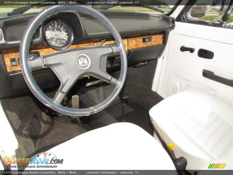 White Interior - 1979 Volkswagen Beetle Convertible Photo #14