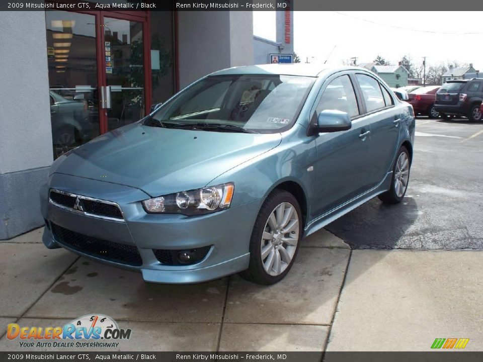 2009 Mitsubishi Lancer GTS Aqua Metallic / Black Photo #1