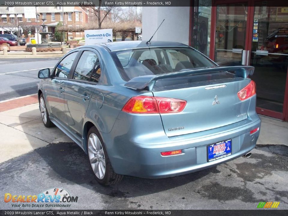2009 Mitsubishi Lancer GTS Aqua Metallic / Black Photo #3