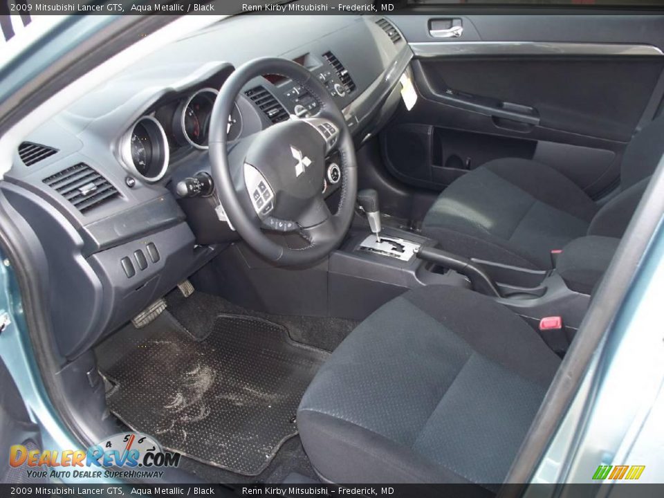 2009 Mitsubishi Lancer GTS Aqua Metallic / Black Photo #8