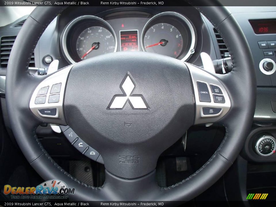 2009 Mitsubishi Lancer GTS Aqua Metallic / Black Photo #9