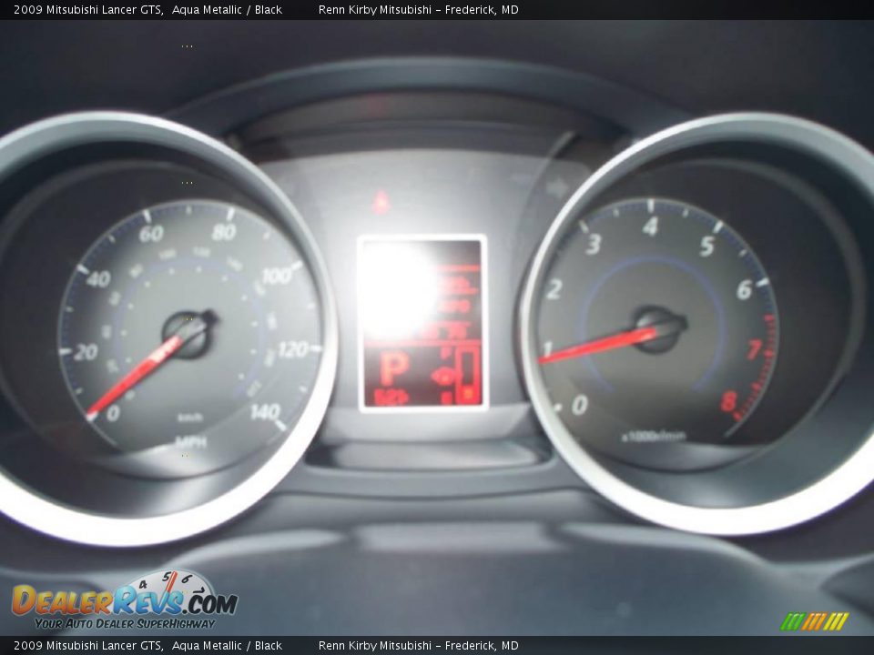 2009 Mitsubishi Lancer GTS Aqua Metallic / Black Photo #10