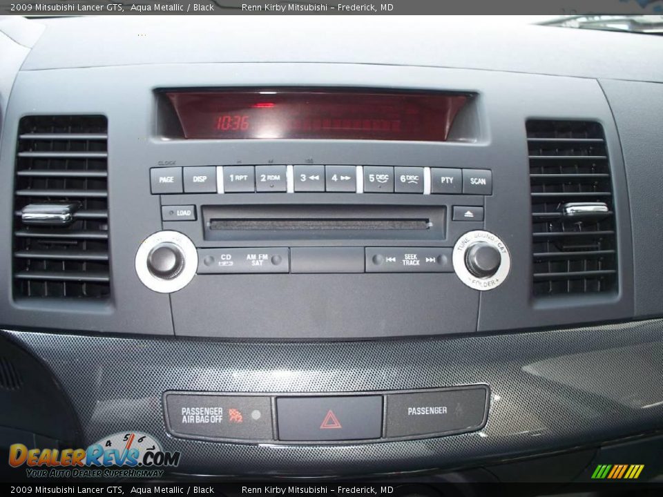2009 Mitsubishi Lancer GTS Aqua Metallic / Black Photo #12