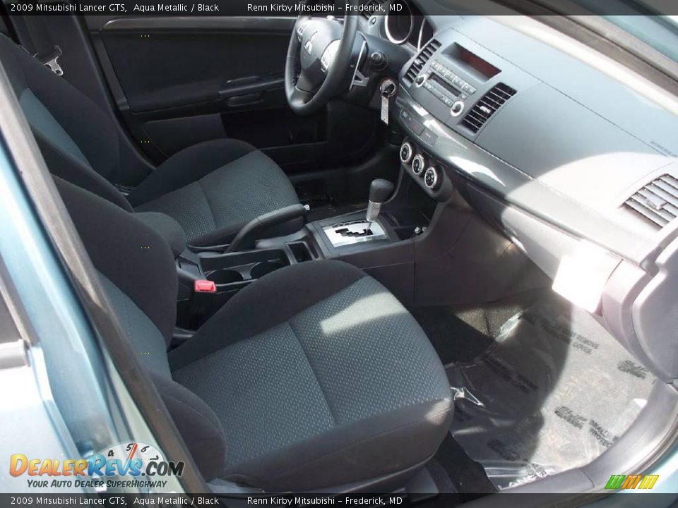 2009 Mitsubishi Lancer GTS Aqua Metallic / Black Photo #15