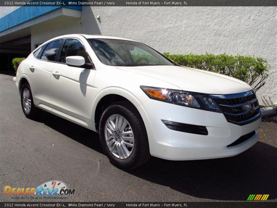 2012 Honda Accord Crosstour EX-L White Diamond Pearl / Ivory Photo #1