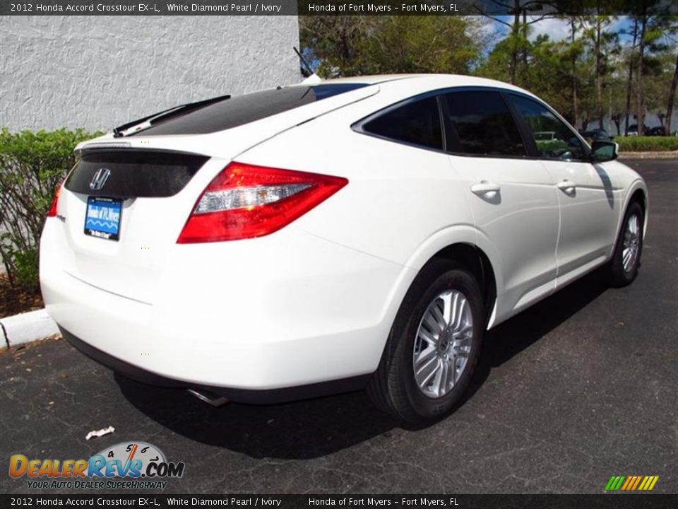 2012 Honda Accord Crosstour EX-L White Diamond Pearl / Ivory Photo #3