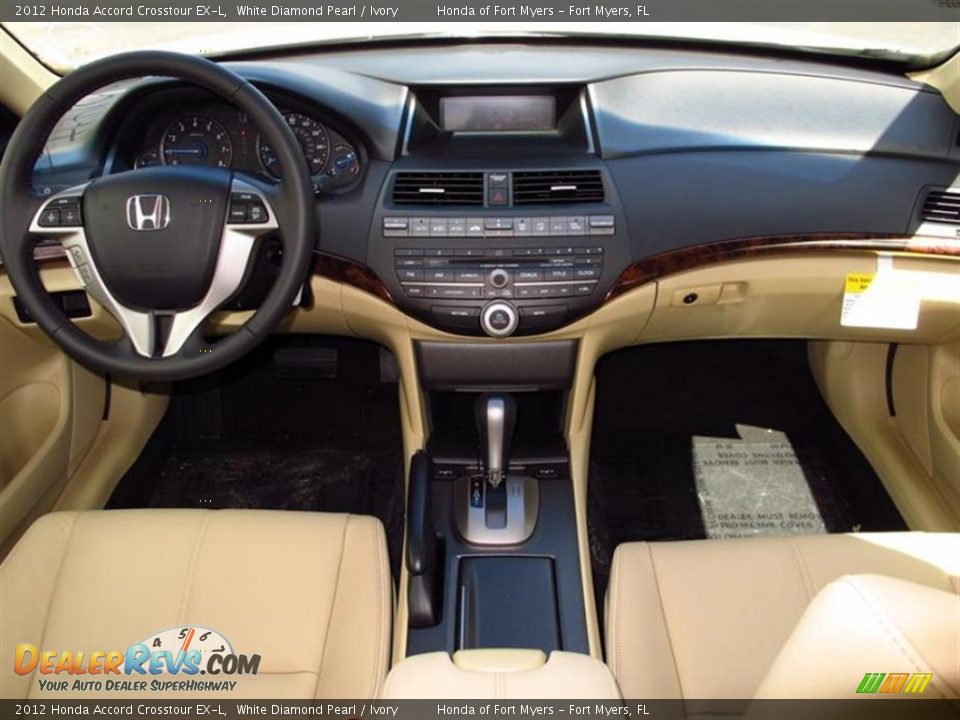 2012 Honda Accord Crosstour EX-L White Diamond Pearl / Ivory Photo #4