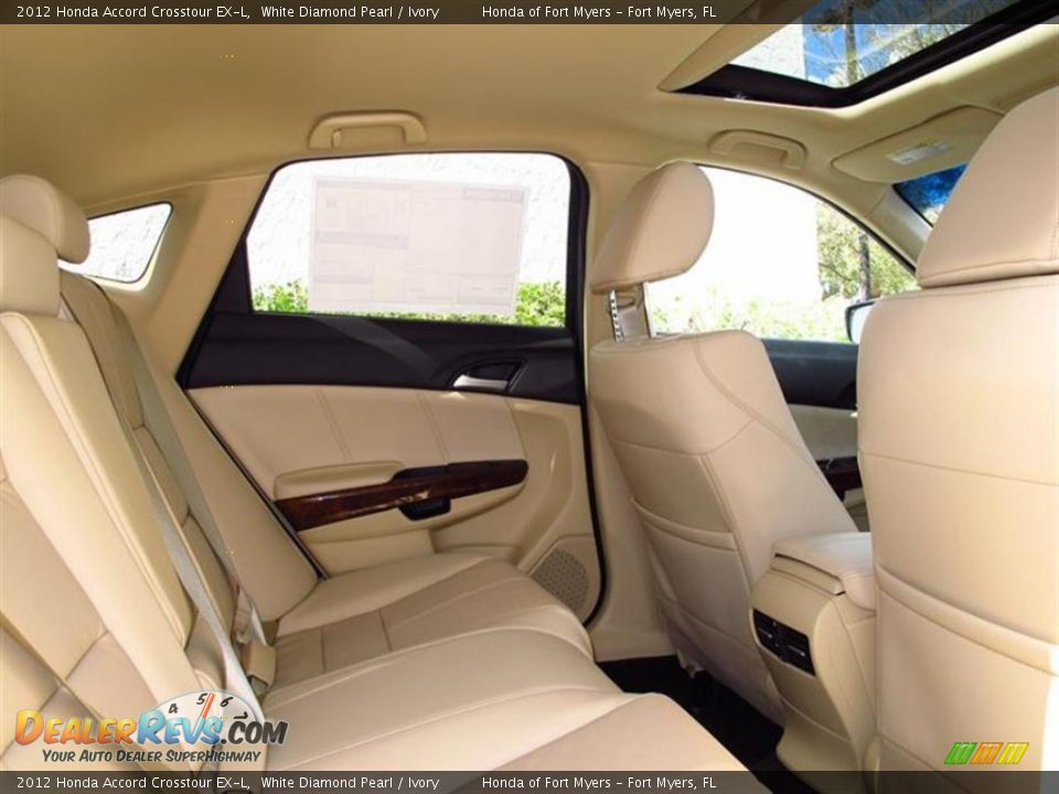 2012 Honda Accord Crosstour EX-L White Diamond Pearl / Ivory Photo #8