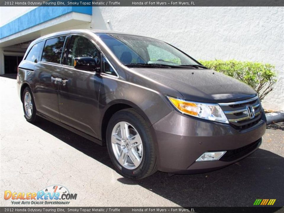 2012 Honda Odyssey Touring Elite Smoky Topaz Metallic / Truffle Photo #1