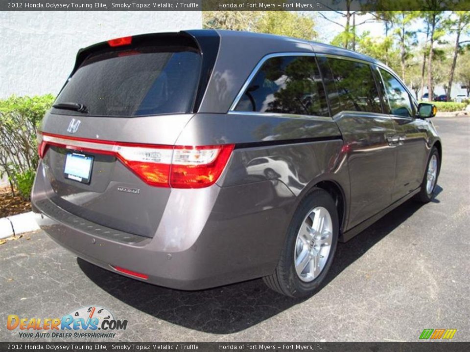 2012 Honda Odyssey Touring Elite Smoky Topaz Metallic / Truffle Photo #3
