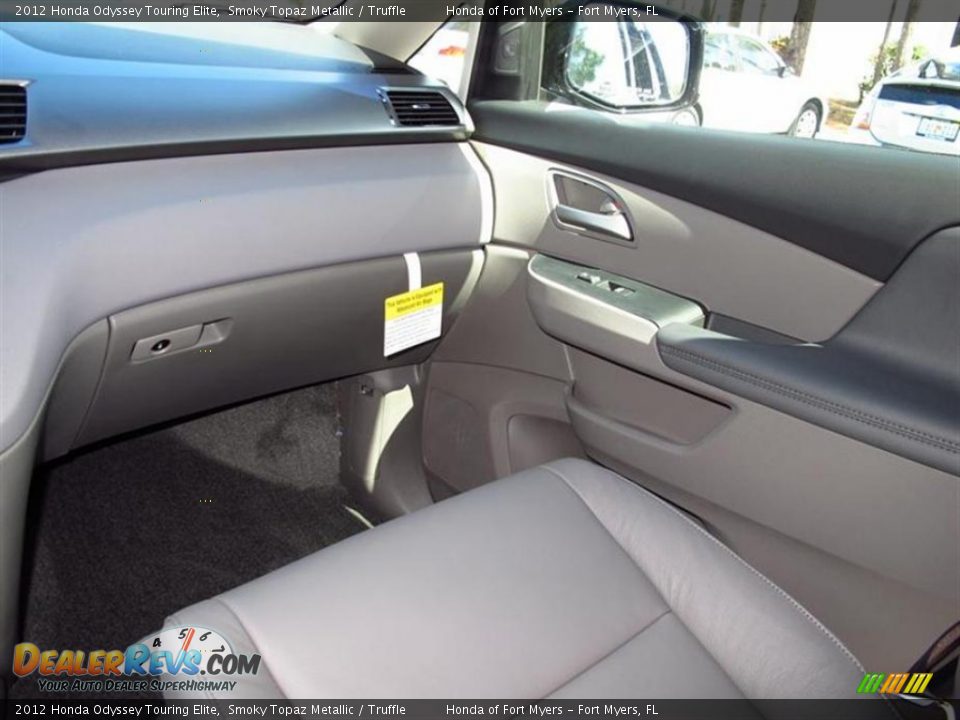 2012 Honda Odyssey Touring Elite Smoky Topaz Metallic / Truffle Photo #7