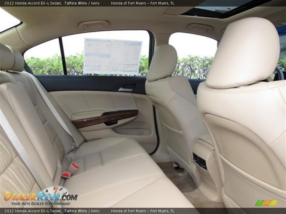 2012 Honda Accord EX-L Sedan Taffeta White / Ivory Photo #8