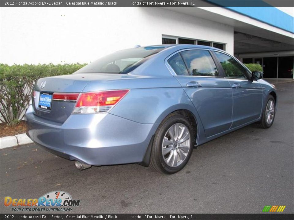 2012 Honda Accord EX-L Sedan Celestial Blue Metallic / Black Photo #3
