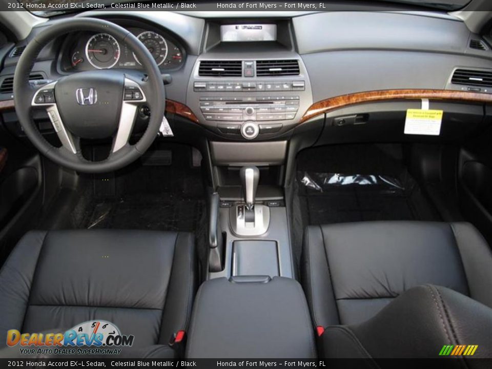 Black Interior 2012 Honda Accord Ex L Sedan Photo 4