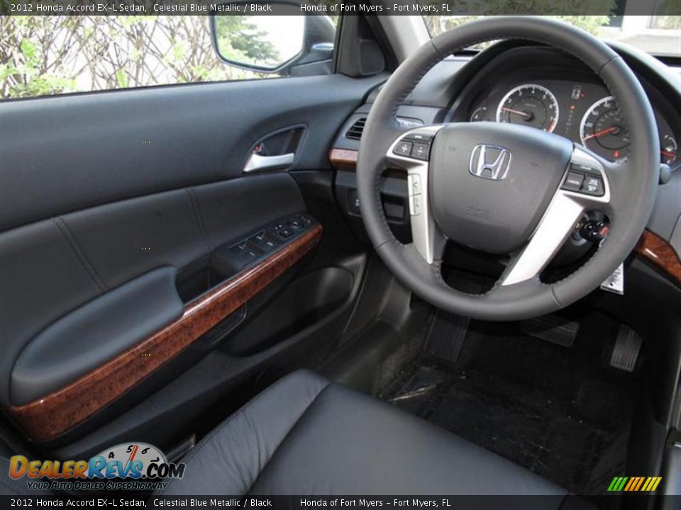 Black Interior - 2012 Honda Accord EX-L Sedan Photo #5