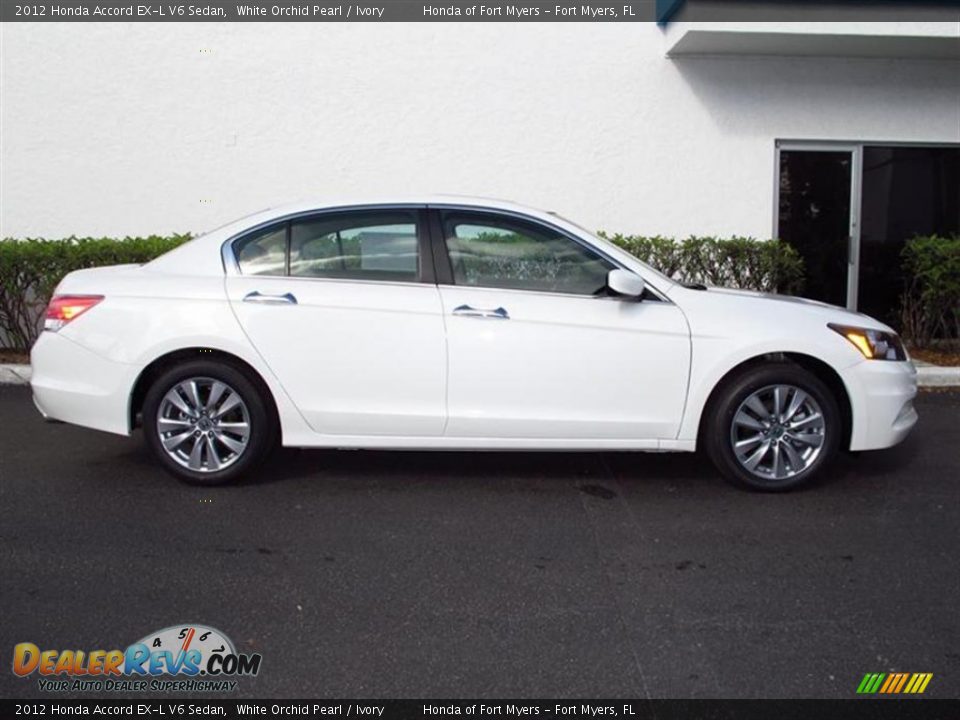 2012 Honda Accord EX-L V6 Sedan White Orchid Pearl / Ivory Photo #2