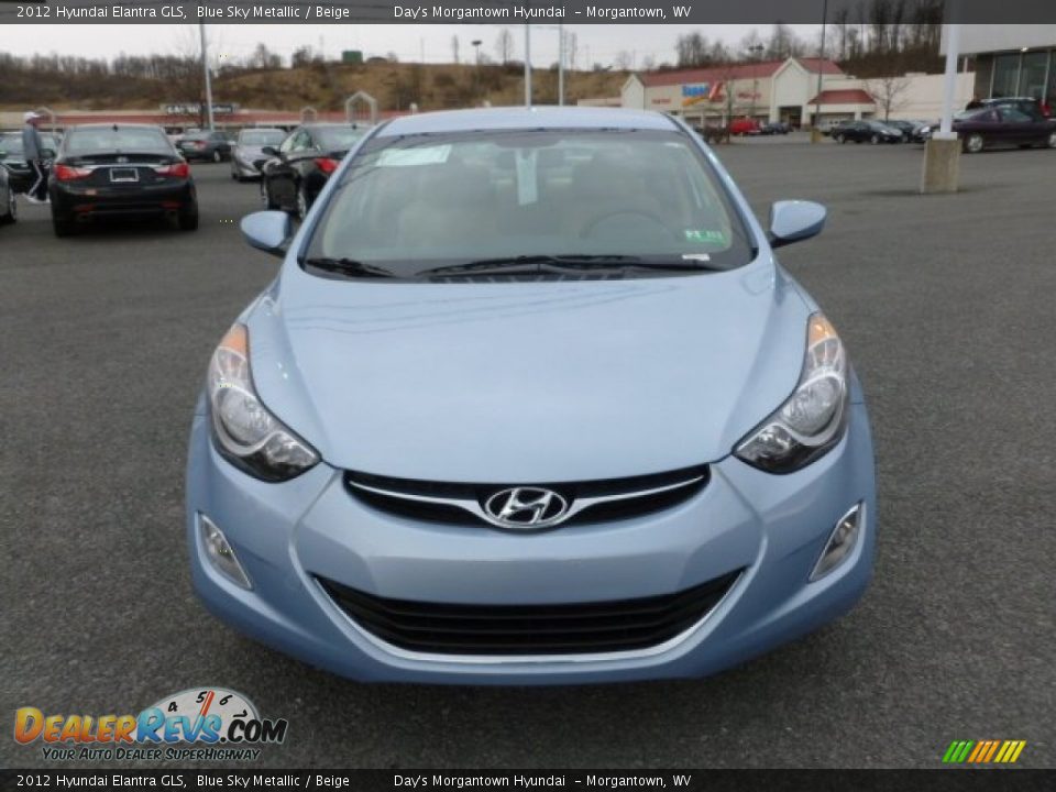 2012 Hyundai Elantra GLS Blue Sky Metallic / Beige Photo #2