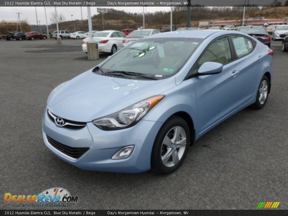 2012 Hyundai Elantra GLS Blue Sky Metallic / Beige Photo #3