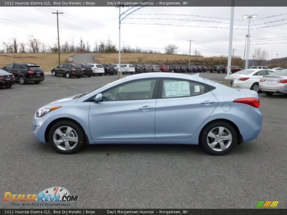 2012 Hyundai Elantra GLS Blue Sky Metallic / Beige Photo #4