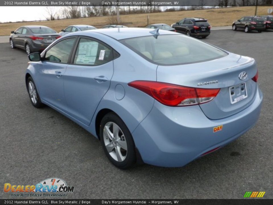 2012 Hyundai Elantra GLS Blue Sky Metallic / Beige Photo #5