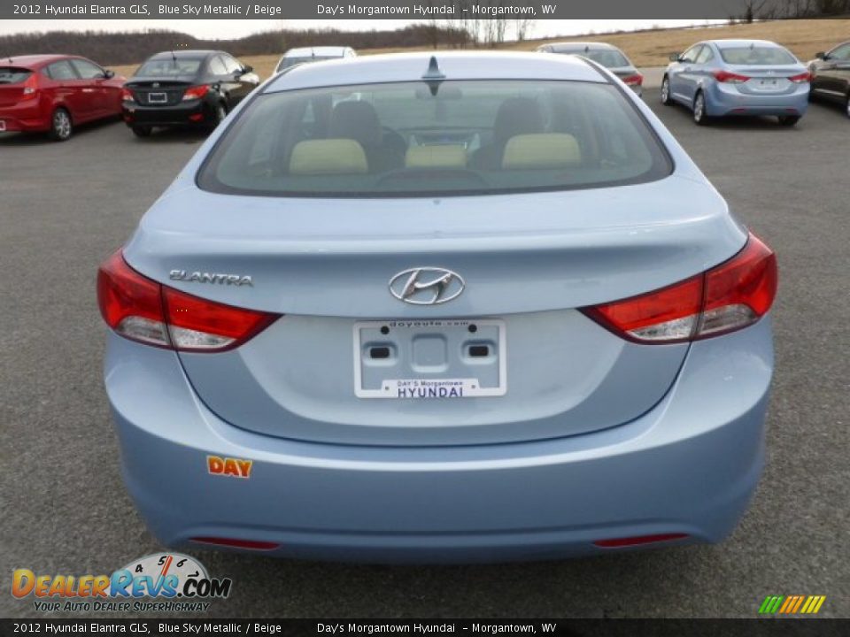 2012 Hyundai Elantra GLS Blue Sky Metallic / Beige Photo #6