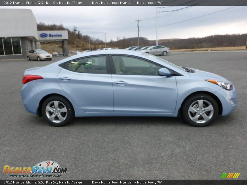 2012 Hyundai Elantra GLS Blue Sky Metallic / Beige Photo #8