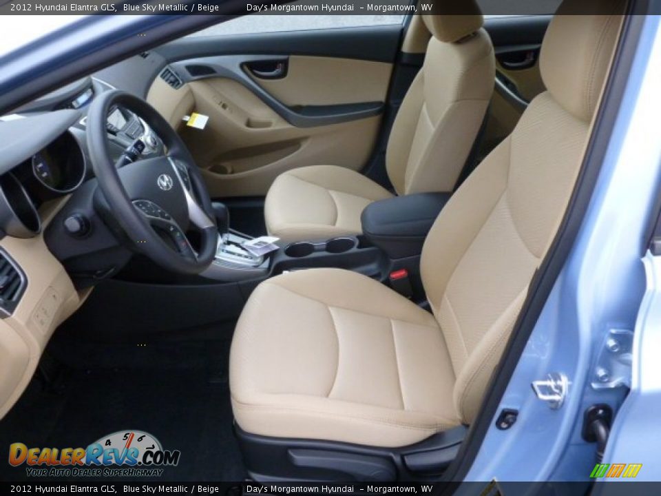 2012 Hyundai Elantra GLS Blue Sky Metallic / Beige Photo #15