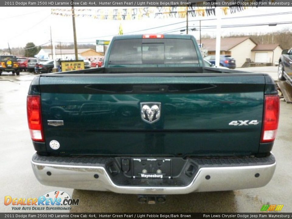 2011 Dodge Ram 2500 HD Laramie Crew Cab 4x4 Hunter Green Pearl / Light Pebble Beige/Bark Brown Photo #4