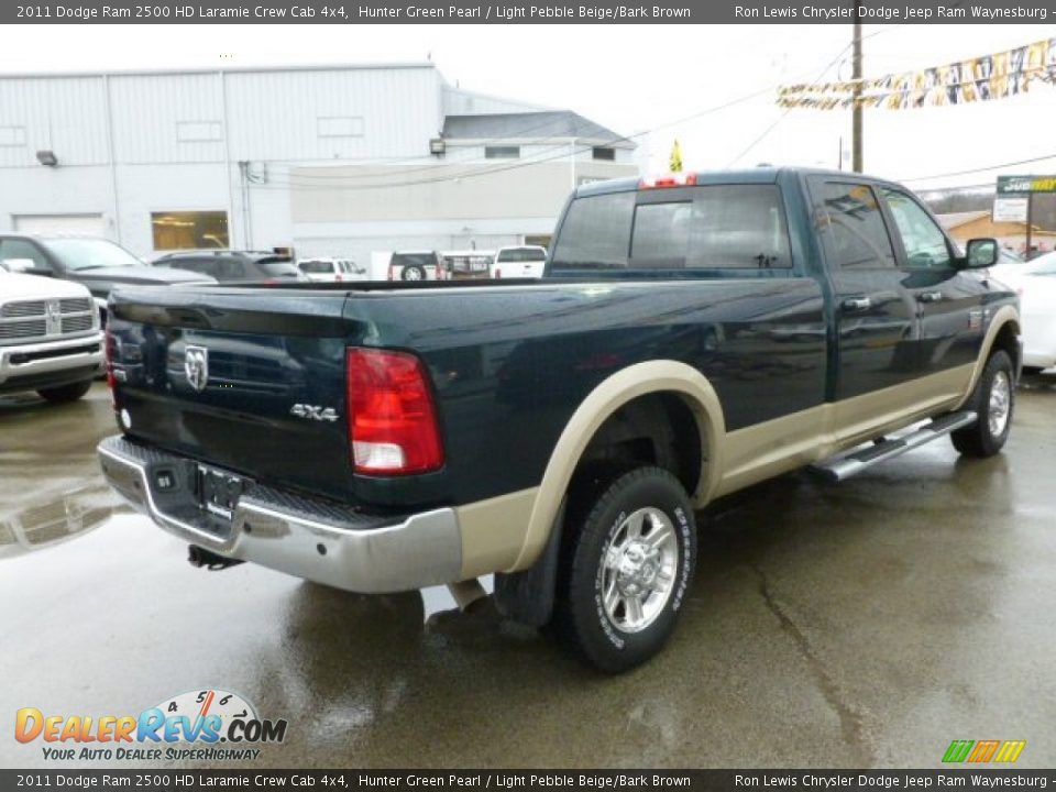 2011 Dodge Ram 2500 HD Laramie Crew Cab 4x4 Hunter Green Pearl / Light Pebble Beige/Bark Brown Photo #5