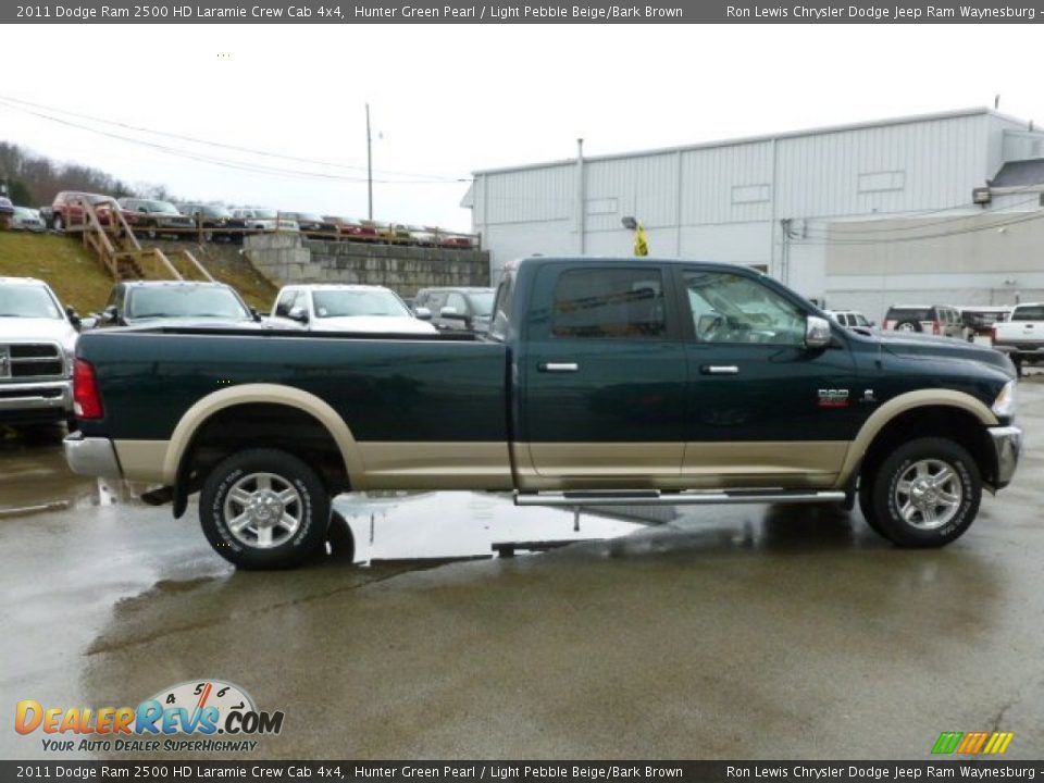 2011 Dodge Ram 2500 HD Laramie Crew Cab 4x4 Hunter Green Pearl / Light Pebble Beige/Bark Brown Photo #6