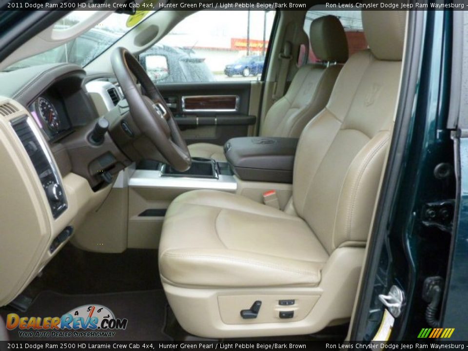 Light Pebble Beige/Bark Brown Interior - 2011 Dodge Ram 2500 HD Laramie Crew Cab 4x4 Photo #10