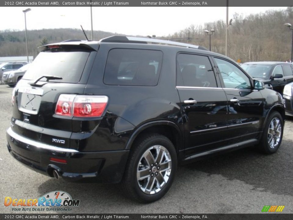 2012 GMC Acadia Denali AWD Carbon Black Metallic / Light Titanium Photo #6