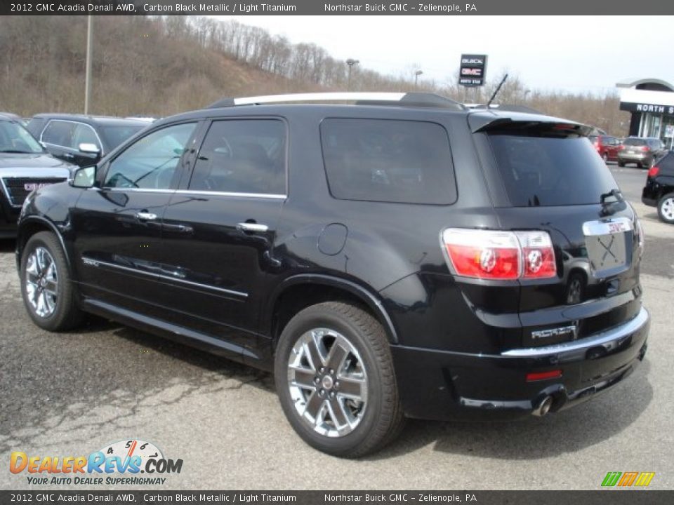 2012 GMC Acadia Denali AWD Carbon Black Metallic / Light Titanium Photo #8