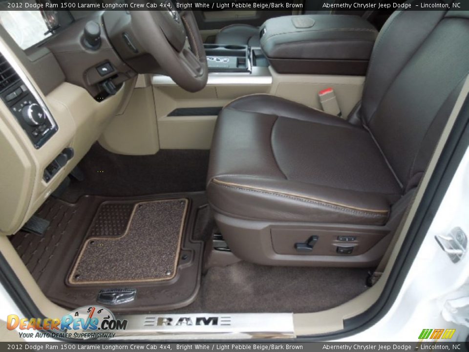 Light Pebble Beige Bark Brown Interior 2012 Dodge Ram 1500