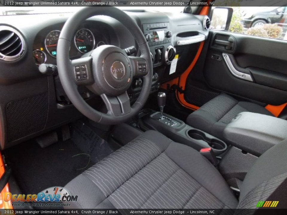 2012 Jeep Wrangler Unlimited Sahara 4x4 Crush Orange / Black Photo #28