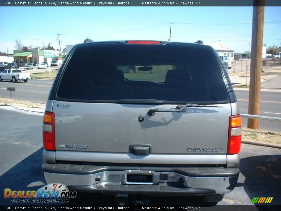 2003 Chevrolet Tahoe LS 4x4 Sandalwood Metallic / Gray/Dark Charcoal Photo #5