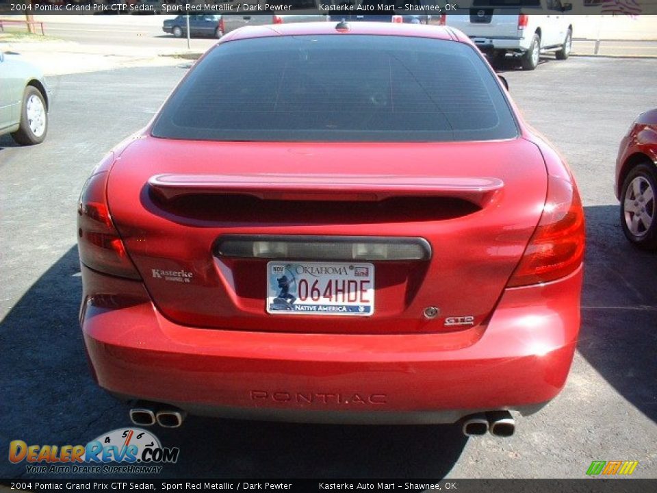 2004 Pontiac Grand Prix GTP Sedan Sport Red Metallic / Dark Pewter Photo #5