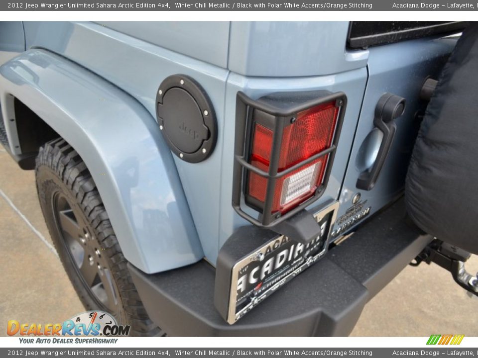 2012 Jeep Wrangler Unlimited Sahara Arctic Edition 4x4 Winter Chill Metallic / Black with Polar White Accents/Orange Stitching Photo #31