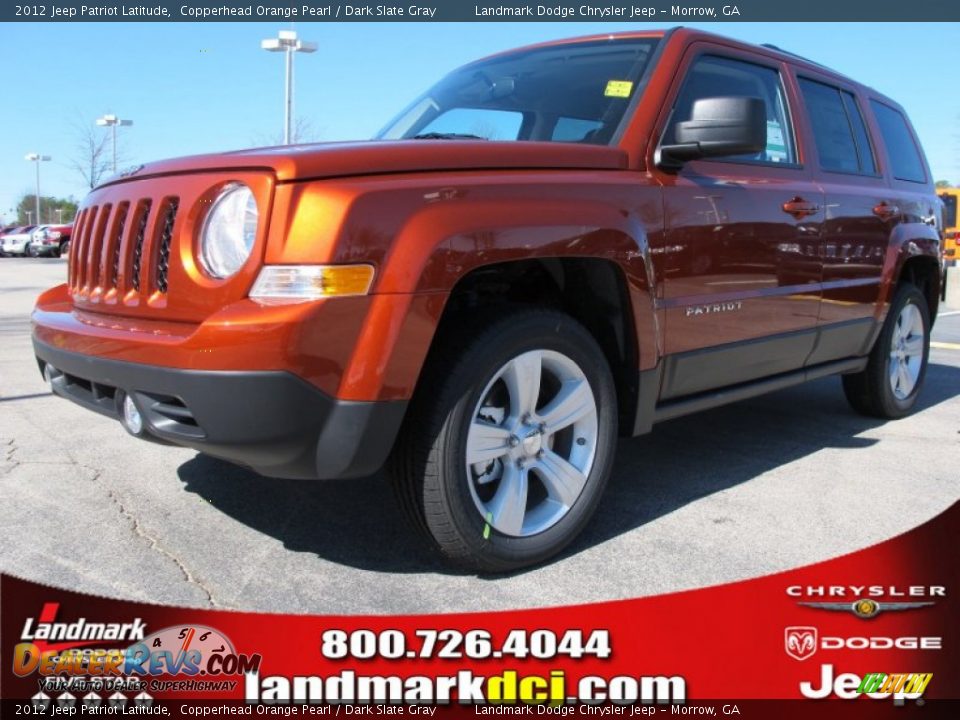 2012 Jeep Patriot Latitude Copperhead Orange Pearl / Dark Slate Gray Photo #1