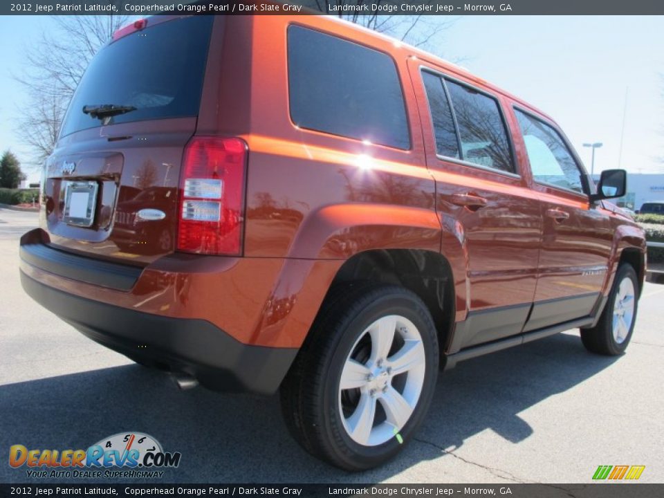 2012 Jeep Patriot Latitude Copperhead Orange Pearl / Dark Slate Gray Photo #3