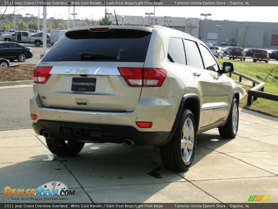 2011 Jeep Grand Cherokee Overland White Gold Metallic / Dark Frost Beige/Light Frost Beige Photo #5