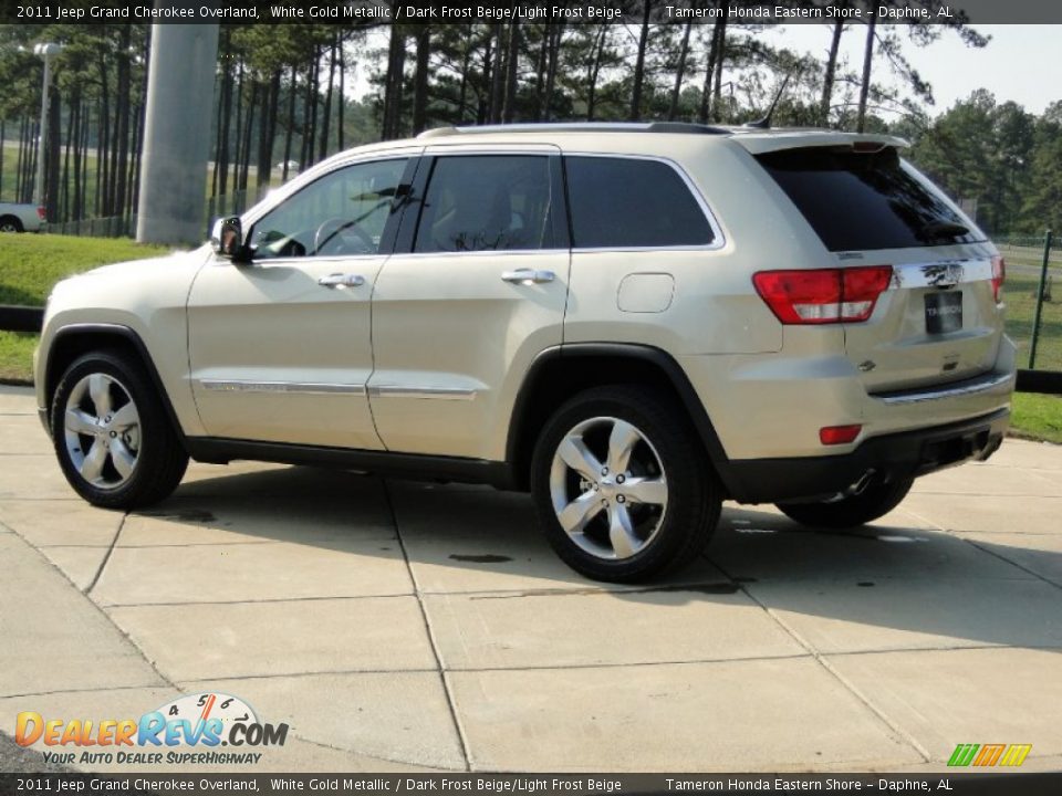 2011 Jeep Grand Cherokee Overland White Gold Metallic / Dark Frost Beige/Light Frost Beige Photo #6