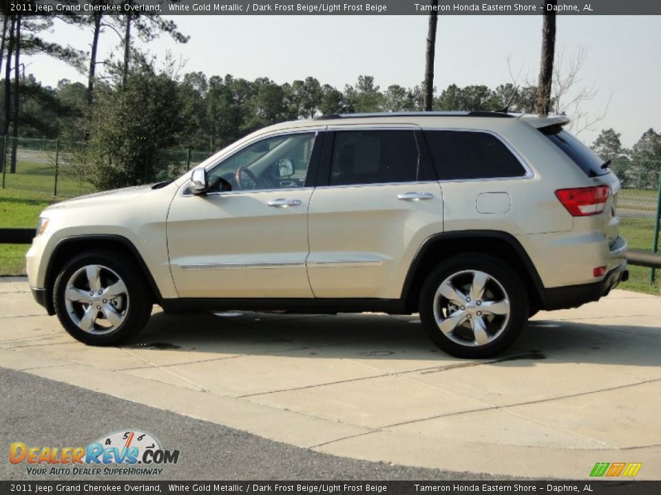 2011 Jeep Grand Cherokee Overland White Gold Metallic / Dark Frost Beige/Light Frost Beige Photo #7