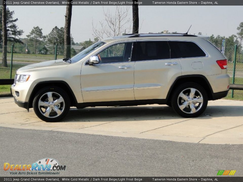 2011 Jeep Grand Cherokee Overland White Gold Metallic / Dark Frost Beige/Light Frost Beige Photo #8