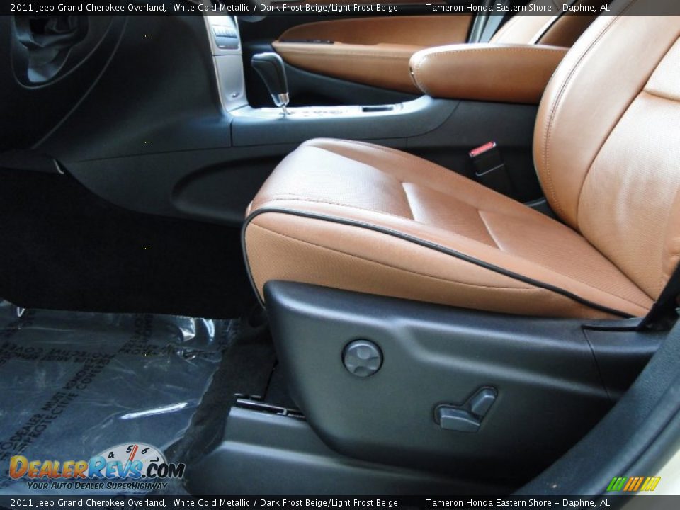 2011 Jeep Grand Cherokee Overland White Gold Metallic / Dark Frost Beige/Light Frost Beige Photo #13