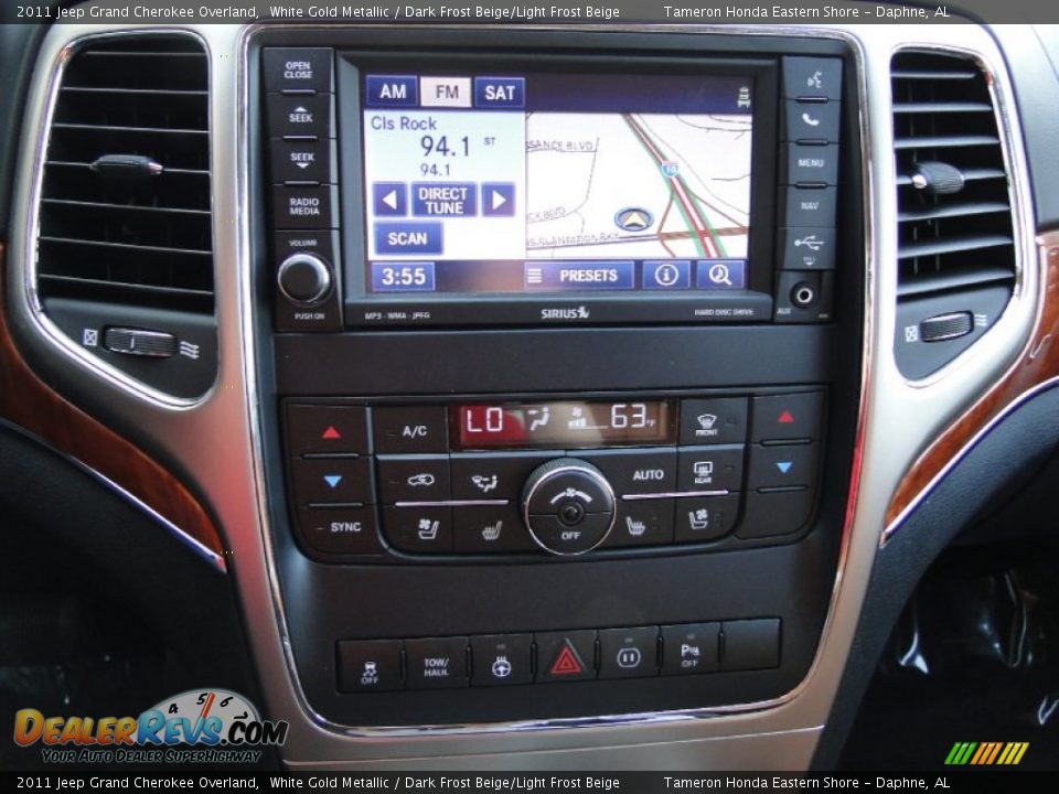 2011 Jeep Grand Cherokee Overland White Gold Metallic / Dark Frost Beige/Light Frost Beige Photo #20