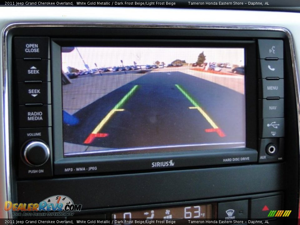 2011 Jeep Grand Cherokee Overland White Gold Metallic / Dark Frost Beige/Light Frost Beige Photo #21